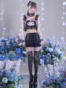 画像4: 【即日発送】【送料無料！】【サンリオ】クロミセットアップルームウェア【S-L/1カラー】[HC02]ゆりにゃ着用 (4)