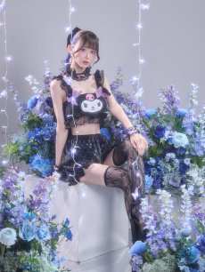 画像7: 【即日発送】【送料無料！】【サンリオ】クロミセットアップルームウェア【S-L/1カラー】[HC02]ゆりにゃ着用 (7)