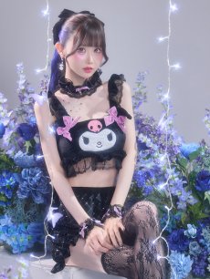 画像8: 【即日発送】【送料無料！】【サンリオ】クロミセットアップルームウェア【S-L/1カラー】[HC02]ゆりにゃ着用 (8)