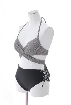 画像15: 【即日発送】【ビキニ】【水着】ブラウンチェックハイウエストビキニ[M192-SW-23PY][YMT] (15)