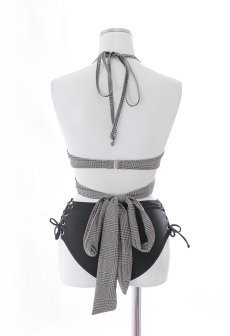 画像16: 【即日発送】【ビキニ】【水着】ブラウンチェックハイウエストビキニ[M192-SW-23PY][YMT] (16)