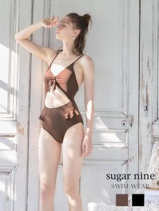 画像2: 【即日発送】【水着セール】【ビキニ】【水着】ストリボンワンピースビキニ[YMT] (2)