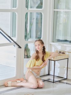 画像12: 【即日発送】【ビキニ】【水着】フリルショルダーフラワービキニ[YMT] (12)