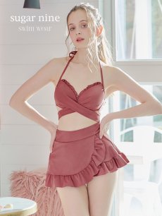 画像3: 【即日発送】【ビキニ】【水着】ホルターネックハイウエストビキニ[YMT] (3)