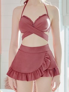 画像5: 【即日発送】【ビキニ】【水着】ホルターネックハイウエストビキニ[YMT] (5)