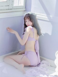 画像21: 【即日発送】【水着セール】【ビキニ】【水着】フリルショルダービキニ/ハイウエスト/無地/シンプル[YMT] (21)