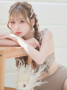 画像37: 【即日発送】【水着セール】【ビキニ】【水着】フリルショルダービキニ/ハイウエスト/無地/シンプル[YMT] (37)