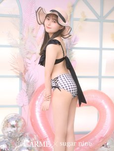 画像2: 【即日発送】【水着セール】【ビキニ】【水着】ギンガムフリルビキニ[M190-SW-23PY][YMT] (2)