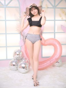 画像4: 【即日発送】【水着セール】【ビキニ】【水着】ギンガムフリルビキニ[M190-SW-23PY][YMT] (4)
