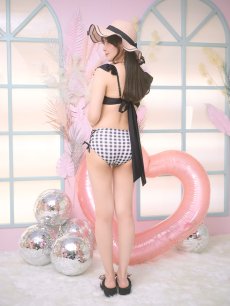 画像6: 【即日発送】【水着セール】【ビキニ】【水着】ギンガムフリルビキニ[M190-SW-23PY][YMT] (6)