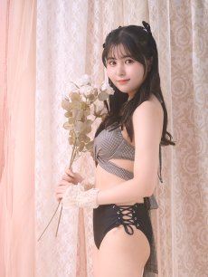 画像7: 【即日発送】【ビキニ】【水着】ブラウンチェックハイウエストビキニ[M192-SW-23PY][YMT] (7)