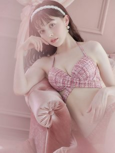 画像10: 【即日発送】【ビキニ】【水着】ツイードプリント バッククロスリボン クロスビキニ 2点セット[YMT](MG-SN003) (10)