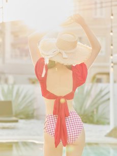 画像11: 【即日発送】【ビキニ】【水着】パフスリーブ2wayビキニ[YMT] (11)