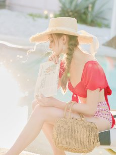 画像9: 【即日発送】【ビキニ】【水着】パフスリーブ2wayビキニ[YMT] (9)