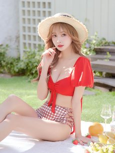 画像9: 【即日発送】【ビキニ】【水着】パフスリーブ2wayビキニ[M200-SW-23PY][YMT] (9)