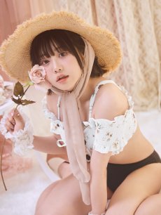 画像7: 【即日発送】【水着セール】【ビキニ】【水着】オフショルビキニ /花柄/シャーリング/ニット/2点セット[YMT] (7)