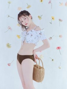 画像10: 【即日発送】【水着セール】【ビキニ】【水着】オフショルビキニ /花柄/シャーリング/ニット/2点セット[YMT] (10)