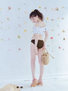 画像12: 【即日発送】【水着セール】【ビキニ】【水着】オフショルビキニ /花柄/シャーリング/ニット/2点セット[YMT] (12)