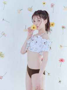 画像5: 【即日発送】【水着セール】【ビキニ】【水着】オフショルビキニ /花柄/シャーリング/ニット/2点セット[YMT] (5)