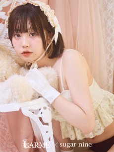 画像1: 【即日発送】【ビキニ】【水着】フリルレースビキニ /ベアトップ/ペプラム/2点セット[YMT] (1)