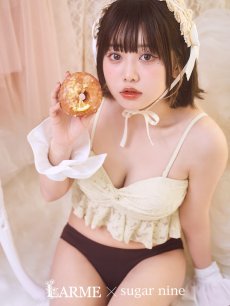 画像3: 【即日発送】【ビキニ】【水着】フリルレースビキニ /ベアトップ/ペプラム/2点セット[YMT] (3)