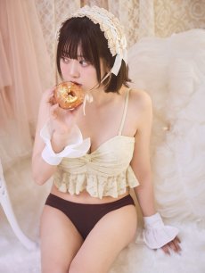 画像5: 【即日発送】【ビキニ】【水着】フリルレースビキニ /ベアトップ/ペプラム/2点セット[YMT] (5)