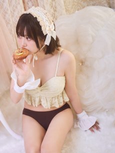 画像7: 【即日発送】【ビキニ】【水着】フリルレースビキニ /ベアトップ/ペプラム/2点セット[YMT] (7)