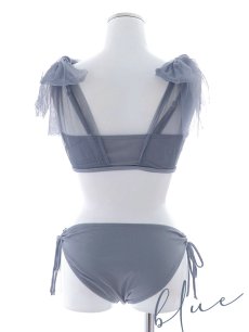 画像41: 【即日発送】【ビキニ】【水着】チュールリボン バストアップ ビキニ 2点セット[YMT] (41)