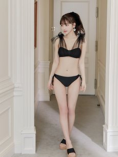 画像9: 【即日発送】【ビキニ】【水着】チュールリボン バストアップ ビキニ 2点セット[YMT] (9)