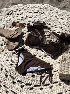 画像48: 【即日発送】【ビキニ】【水着】チュールリボン バストアップ ビキニ 2点セット[YMT] (48)