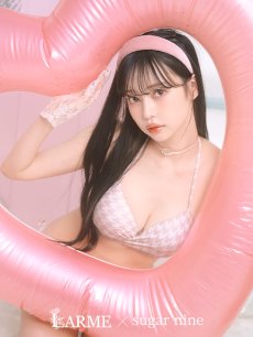 画像2: 【即日発送】【ビキニ】【水着】千鳥格子柄  バッククロスリボン クロスビキニ 2点セット[FB01] (2)