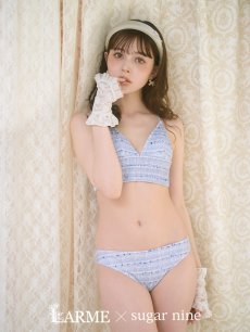 画像2: 【即日発送】【水着セール】【ビキニ】【水着】 ツイードプリント トライアングル ビキニ 2点セット[YMT] (2)