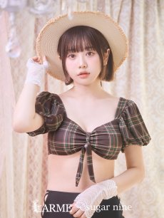 画像2: 【即日発送】【ビキニ】【水着】パフスリーブ2wayビキニ[M214-SW-23PY][YMT] (2)