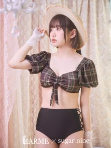 画像3: 【即日発送】【ビキニ】【水着】パフスリーブ2wayビキニ[M214-SW-23PY][YMT] (3)