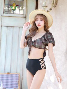 画像10: 【即日発送】【ビキニ】【水着】パフスリーブ2wayビキニ[M214-SW-23PY][YMT] (10)