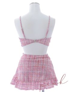 画像21: 【即日発送】【ビキニ】【水着】ツイード柄ビッグリボンビキニ 2点セット[YMT] (21)