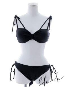 画像19: 【即日発送】【ビキニ】ショルダー紐リボンシンプルビキニ 2点セット【水着】[YMT] (19)