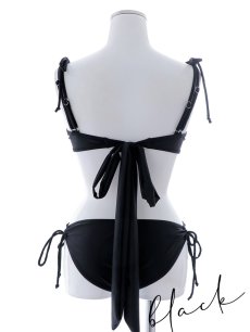画像20: 【即日発送】【ビキニ】ショルダー紐リボンシンプルビキニ 2点セット【水着】[YMT] (20)