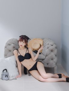 画像8: 【即日発送】【ビキニ】ショルダー紐リボンシンプルビキニ 2点セット【水着】[YMT] (8)