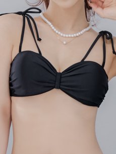 画像14: 【即日発送】【ビキニ】ショルダー紐リボンシンプルビキニ 2点セット【水着】[YMT] (14)