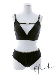 画像16: 【即日発送】【ビキニ】【水着】バストパール&ショルダーチェーンビキニ 2点セット[YMT] (16)