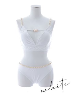 画像14: 【即日発送】【ビキニ】【水着】バストパール&ショルダーチェーンビキニ 2点セット[YMT] (14)