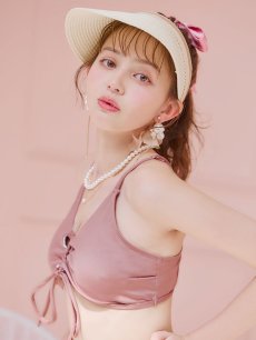 画像15: 【即日発送!】【ビキニ】【水着】レースアップトライアングルビキニ 2点セット[YMT] (15)