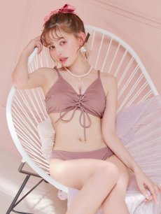 画像18: 【即日発送!】【ビキニ】【水着】レースアップトライアングルビキニ 2点セット[YMT] (18)