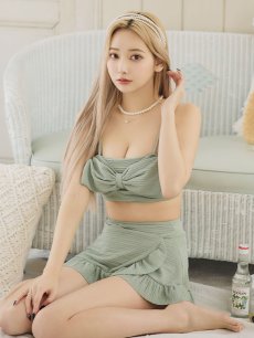 画像17: 【即日発送！】【ビキニ】【水着】ワッフル生地ビッグリボンビキニ 2点セット[YMT] (17)