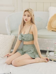 画像19: 【即日発送！】【ビキニ】【水着】ワッフル生地ビッグリボンビキニ 2点セット[YMT] (19)