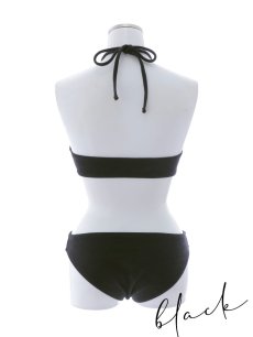 画像21: 【ビキニ】【水着】ホルターネックリブシンプルビキニ 2点セット[YMT] (21)
