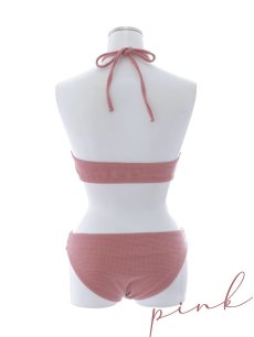 画像25: 【ビキニ】【水着】ホルターネックリブシンプルビキニ 2点セット[YMT] (25)