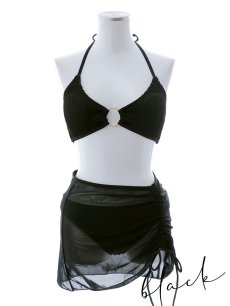 画像23: 【即日発送！】【ビキニ】【水着】シアースカート付きシンプルビキニ 3点セット[YMT] (23)