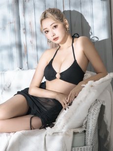 画像12: 【即日発送！】【ビキニ】【水着】シアースカート付きシンプルビキニ 3点セット[YMT] (12)